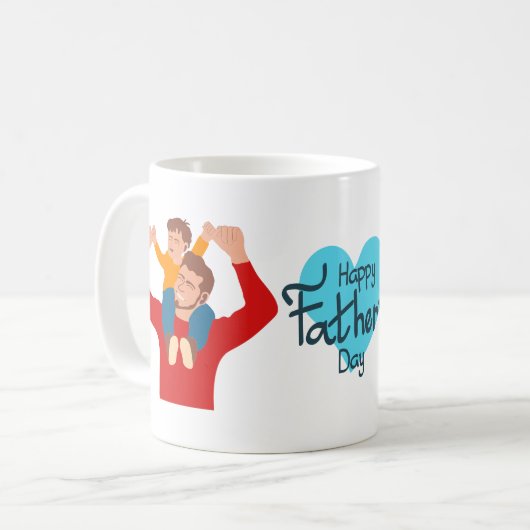 Happy Vathers Day | Tasse des Vaters und des Sohne (Vorderseite Links)