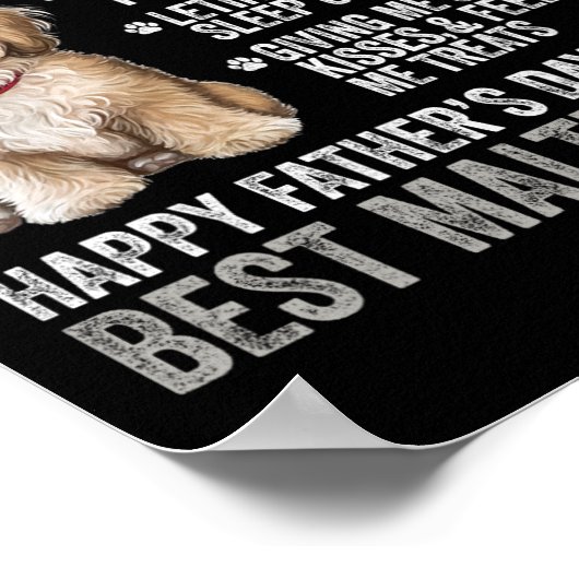 Happy Vathers Day to Best Maltese Vater - Maltes Poster (Ecke)