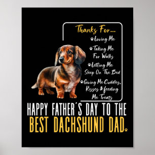 Happy Vathers Day to the Best Dackel Vater - Dach Poster