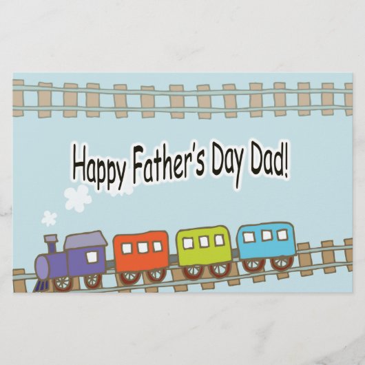 Happy Vathers Day Train Briefpapier (Vorderseite)