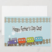 Happy Vathers Day Train Briefpapier (Vorne/Hinten)