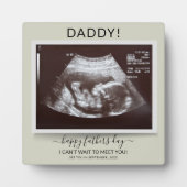 Happy Vathers Day Ultrasound Pregnancy Reveal Fotoplatte (Vorderseite)