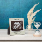 Happy Vathers Day Ultrasound Pregnancy Reveal Fotoplatte (InSitu)