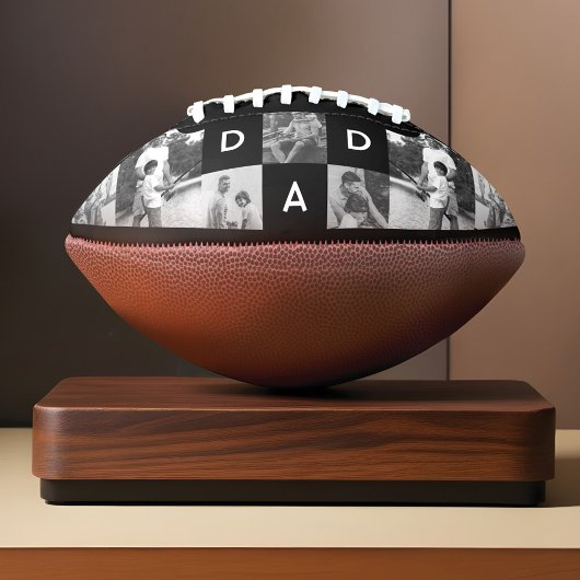 Happy Vathers Day Vater Black & White Foto Grid Football