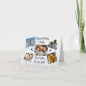 Happy Vathers Day Vater Custom 5 FotoCollage Cool Dankeskarte (Vorderseite)