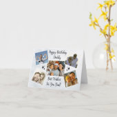 Happy Vathers Day Vater Custom 5 FotoCollage Cool Karte (Gelbe Blume)