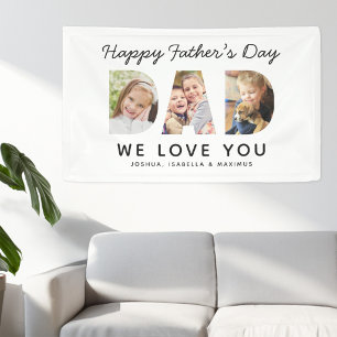 Happy Vathers Day Vater Custom Foto Collage Banner