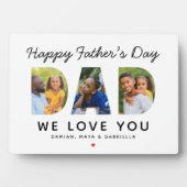 Happy Vathers Day Vater Custom Foto Collage Fotoplatte (Vorderseite)