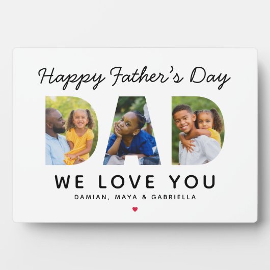 Happy Vathers Day Vater Custom Foto Collage Fotoplatte (Vorderseite)