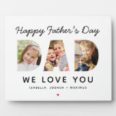 Happy Vathers Day Vater Custom Foto Collage Fotoplatte (Vorderseite)