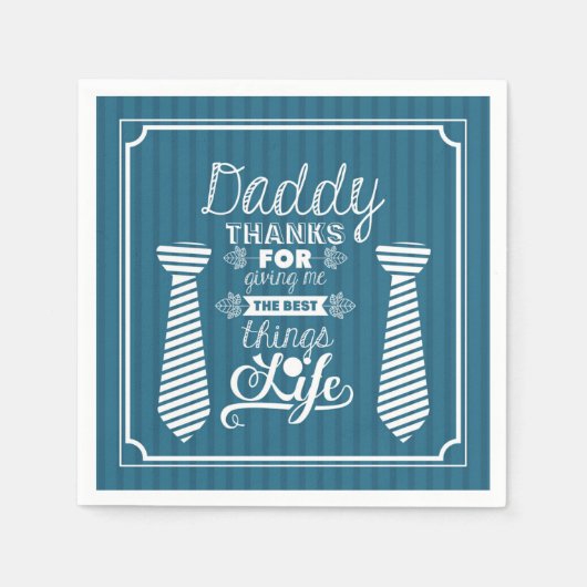 Happy Vathers Day Vater Danke, dass Sie mir das Be Serviette (Vorderseite)