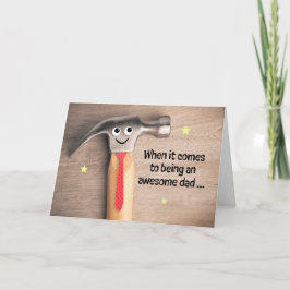 Happy Vathers Day Vater Funny Hammer Feiertagskarte