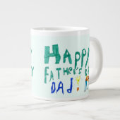 Happy Vathers Day Vater Jumbo Tasse von Janz (Vorderseite Rechts)