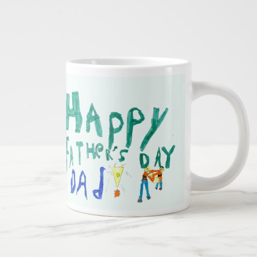 Happy Vathers Day Vater Jumbo Tasse von Janz (Rechts)