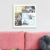 Happy Vathers Day Vater Modernes Multi Foto Grid Leinwanddruck (Insitu (Wohnzimmer))