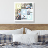 Happy Vathers Day Vater Modernes Multi Foto Grid Leinwanddruck (Insitu (Schlafzimmer))