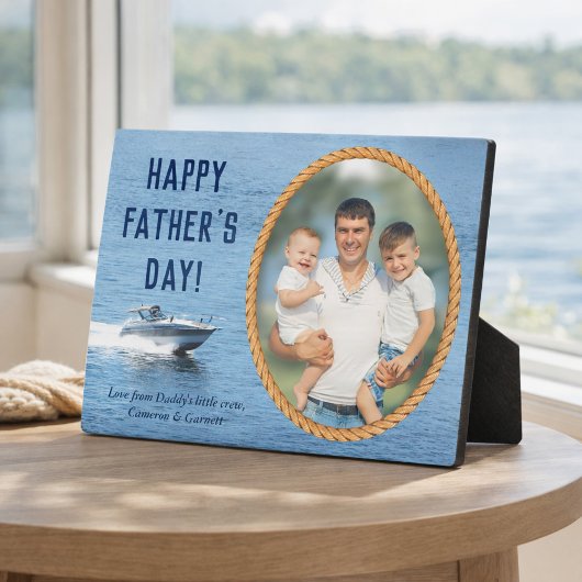 Happy Vathers Day Vater Personalisiertes Foto Fotoplatte