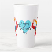 Happy Vathers Day | Vater und Sohn Latte Tasse (Vorderseite)