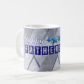 Happy Vathers Day Vater Weißer Kaffee Tasse (Vorderseite Links)