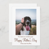 Happy Vathers Day vom Hund Custom Hund Foto Mitteilungskarte (Vorne/Hinten)