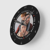 Happy Vathers Day World's Best Opa Cool Trendy Runde Wanduhr (Winkel)