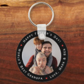 Happy Vathers Day World's Best Opa Cool Trendy Schlüsselanhänger (Vorderseite)