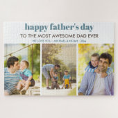 Happy Vathers Day Wünsche und Custom 3 Foto Strip Puzzle (Horizontal)