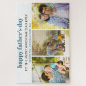 Happy Vathers Day Wünsche und Custom 3 Foto Strip Puzzle (Vertikal)