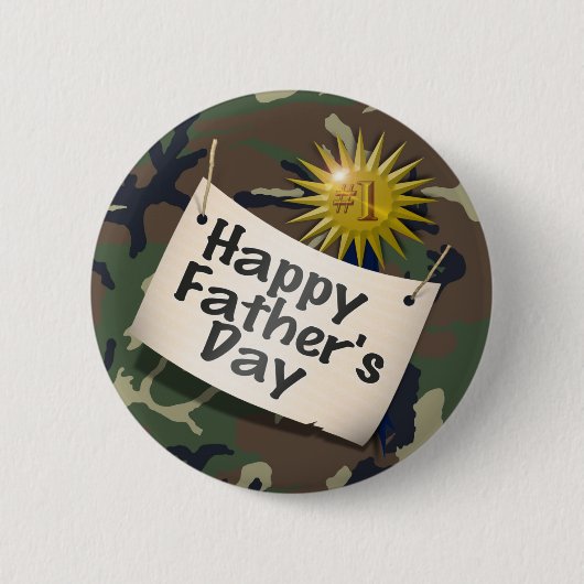 Happy Vathers Day zu meinem #1 Vater ! Button (Vorderseite)