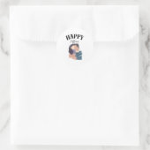 Happy Vathers days Labels Runder Aufkleber (Tasche)