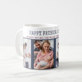 Happy Vathers Tag 4 Foto Personalisiert Kaffeetasse (Vorderseite Links)