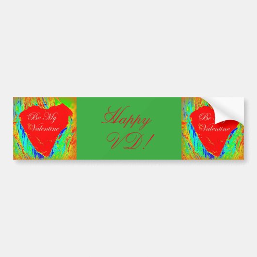 Happy Vd Valentine Autoaufkleber (Vorne)