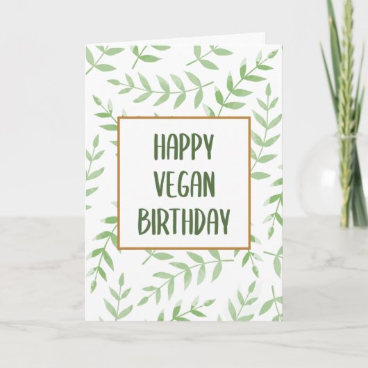 Happy Vegan Birthday Karte (Vorderseite)