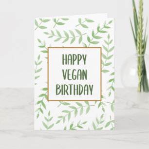 Happy Vegan Birthday Karte