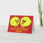 Happy Vegan Easter Chick Karte (Vorderseite)