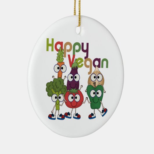 Happy Vegan Keramikornament (Rechts)