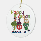 Happy Vegan Keramikornament (Links)