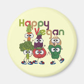 Happy Vegan Magnet (Vorne)