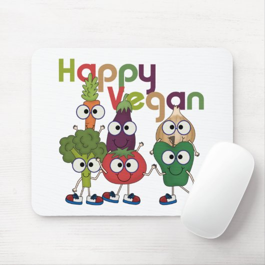 Happy Vegan Mousepad (Mit Mouse)