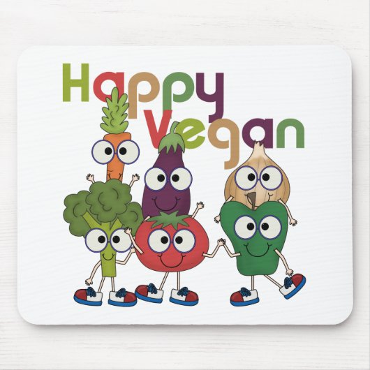 Happy Vegan Mousepad (Vorne)