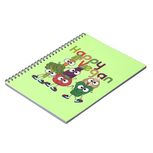 Happy Vegan Notizblock (Linke Seite)