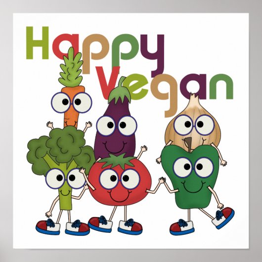 Happy Vegan Poster (Vorne)