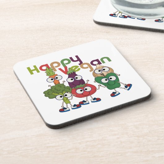 Happy Vegan Untersetzer (Linke Seite)