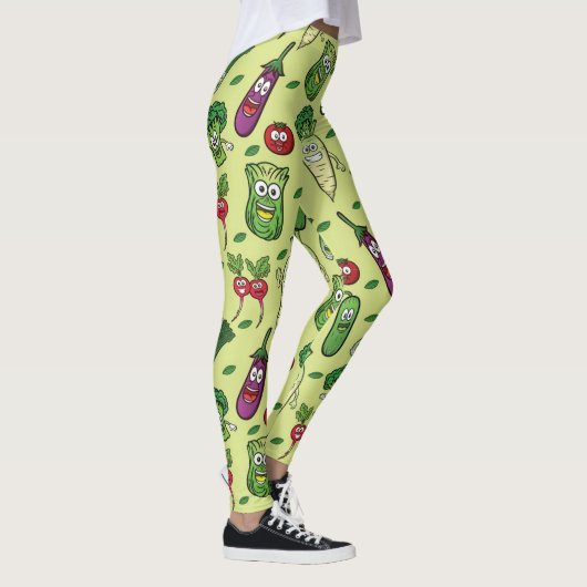 Happy Vegetables Muster Leggings (Rechts)