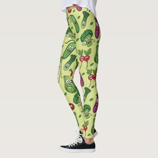 Happy Vegetables Muster Leggings (Links)