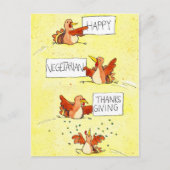 Happy Vegetarian Erntedank Postcard von N. Janes Postkarte (Vorderseite)