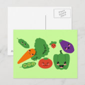 Happy Veggies Postkarte (Vorne/Hinten)