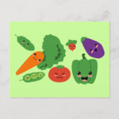 Happy Veggies Postkarte (Vorderseite)