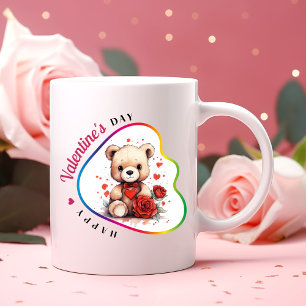 Happy Velentine's Day - Amour Whispers Zweifarbige Tasse
