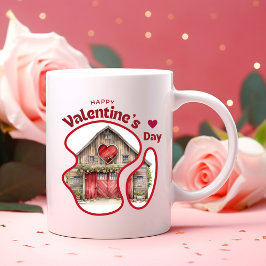 Happy Velentine's Day - Darling Valentine Zweifarbige Tasse